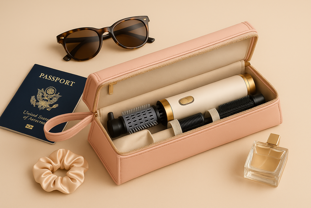 Aeravy 3-in-1 Brush Travel Case™ — Detangle • Smooth • Style Anywhere