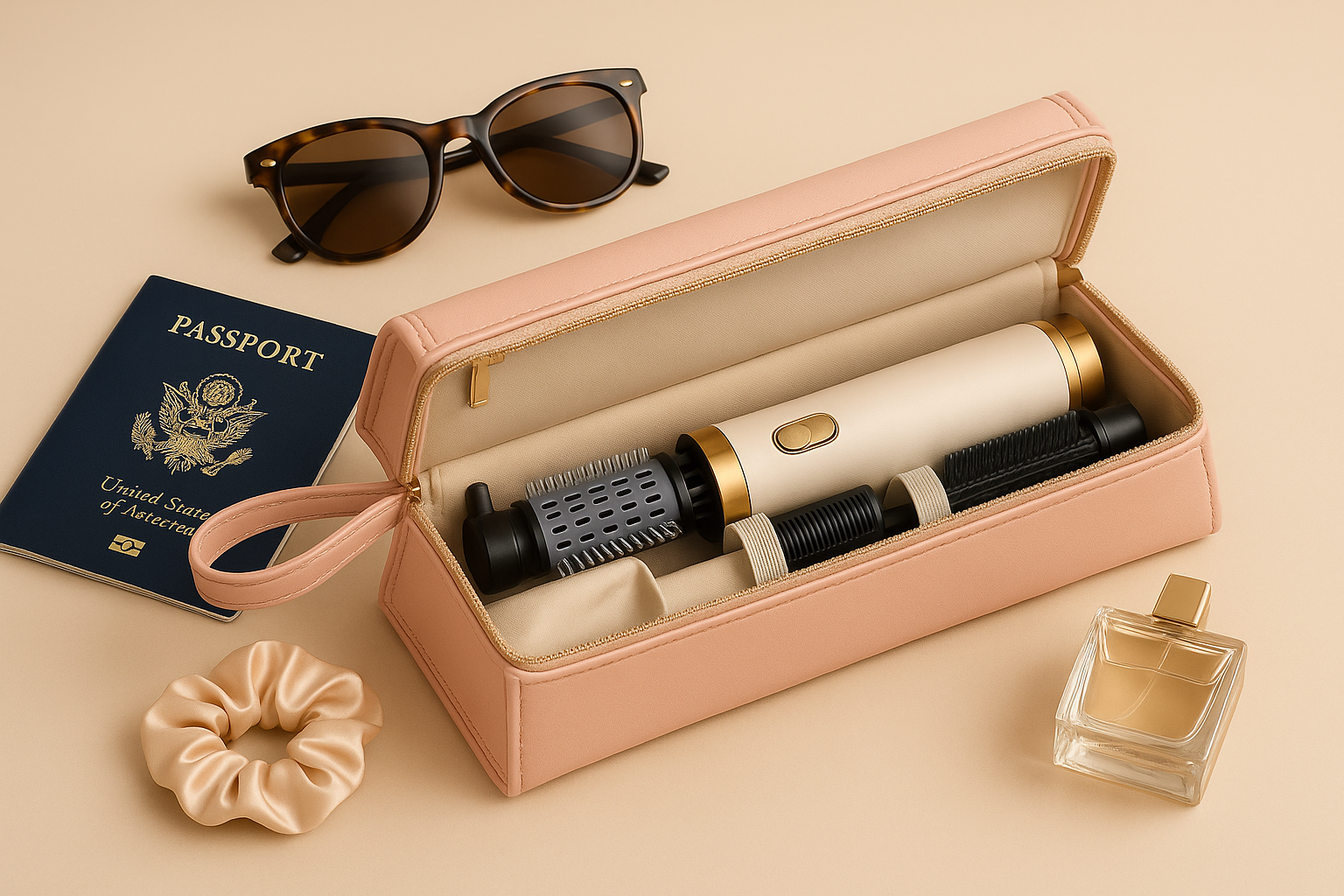 Aeravy 3-in-1 Brush Travel Case™ — Detangle • Smooth • Style Anywhere