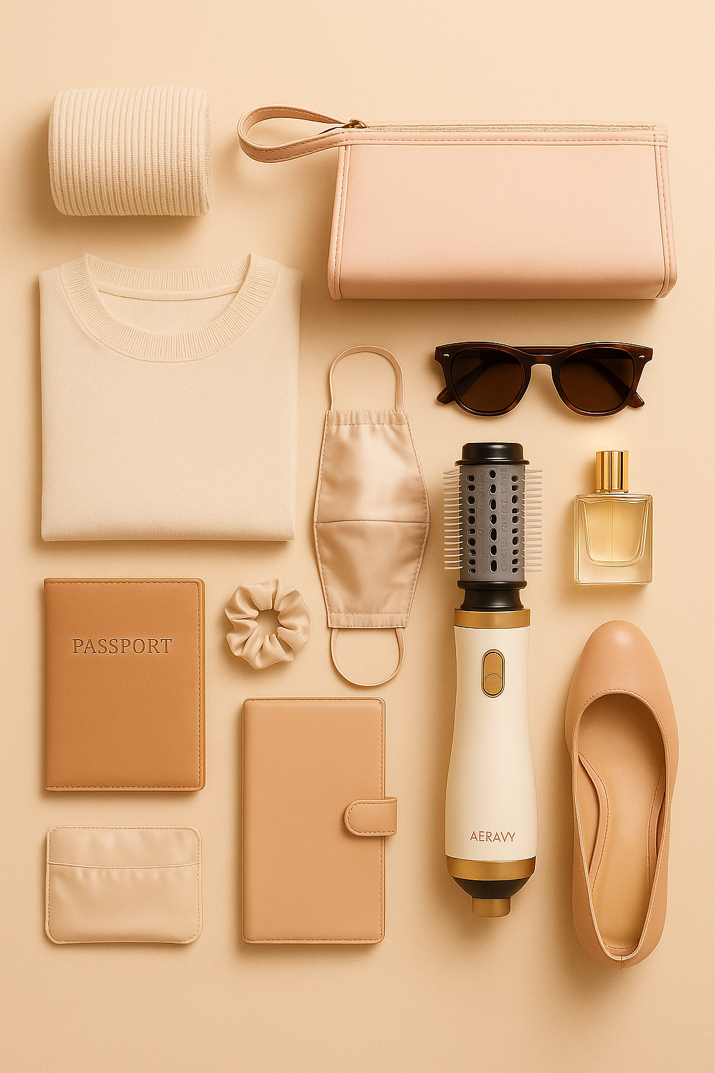 Aeravy 3-in-1 Brush Travel Case™ — Detangle • Smooth • Style Anywhere