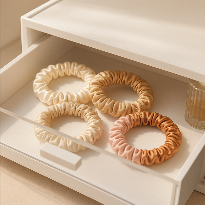 Aeravy Silk Hair Ties™ — Gentle Hold, No Breakage, Ultra-Smooth Feel