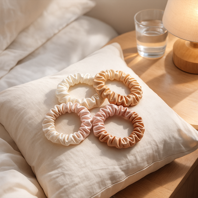 Aeravy Silk Hair Ties™ — Gentle Hold, No Breakage, Ultra-Smooth Feel